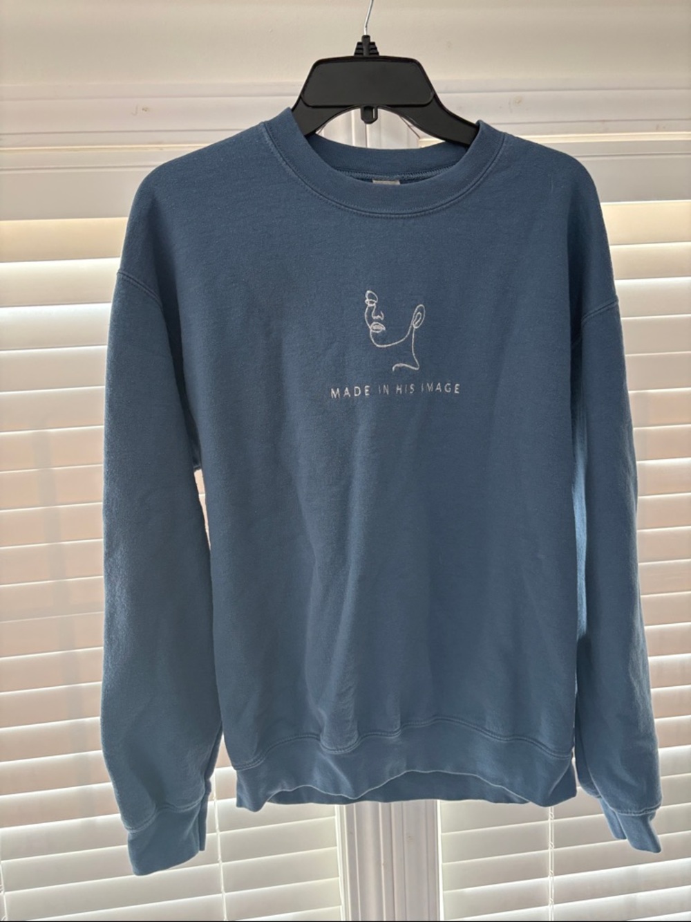 Blue Crewneck Sweatshirt - Made In His Image